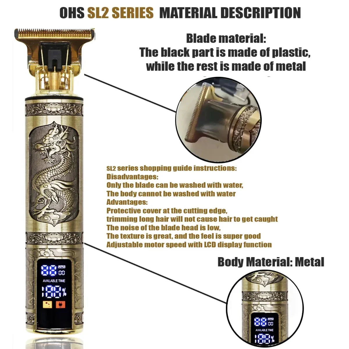 T9 Hair Clipper Repair Beard Shaving Body Hair Trimmer Clippers Electric Machine Men Haircut Machine 0mm Barber Shaver